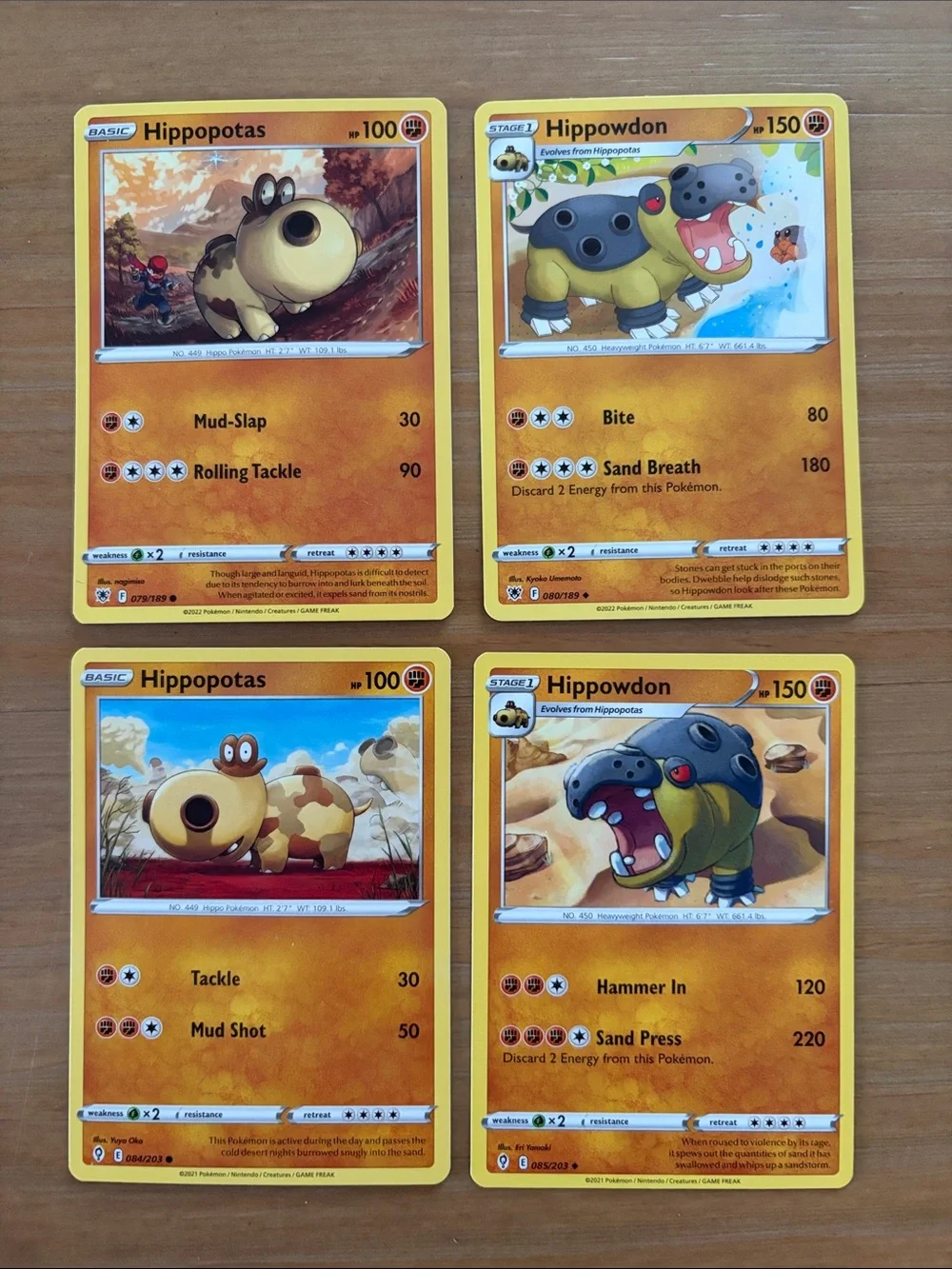 Hippopotas & Hippowdon Evolution Lot | Astral Radiance & Evolving Skies | ✨5/$25